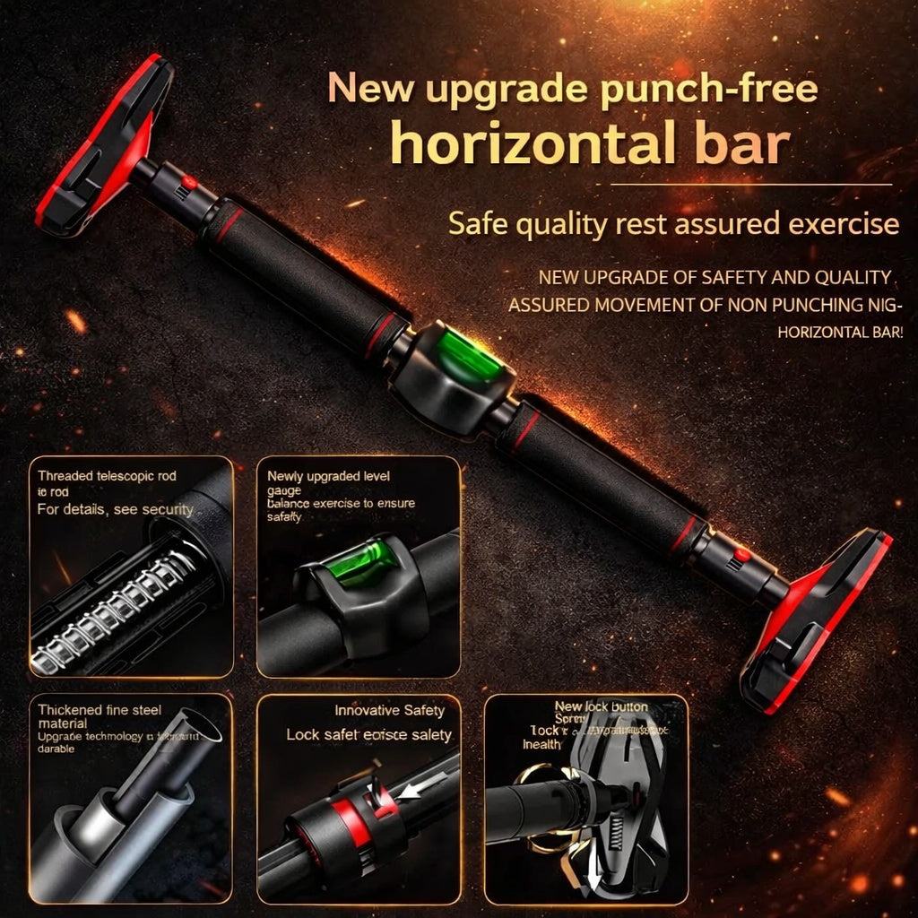 Doorway Pull Up Bar Adjustable Steel Home Gym Equipment