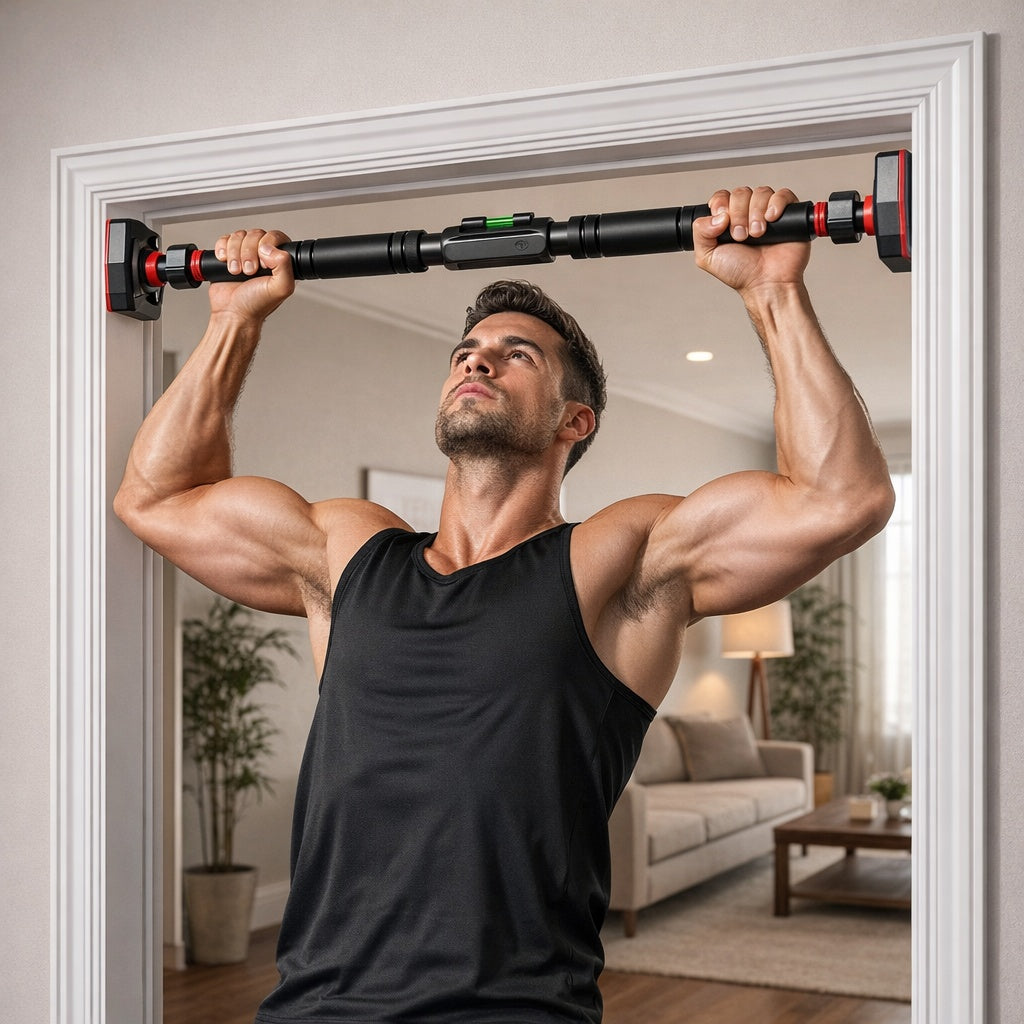 Doorway Pull Up Bar Adjustable Steel Home Gym Equipment