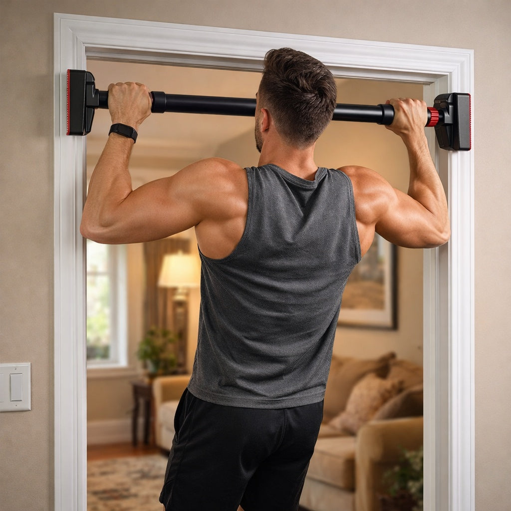 Adjustable Chin Up Bar with Level Gauge Doorway 200kg
