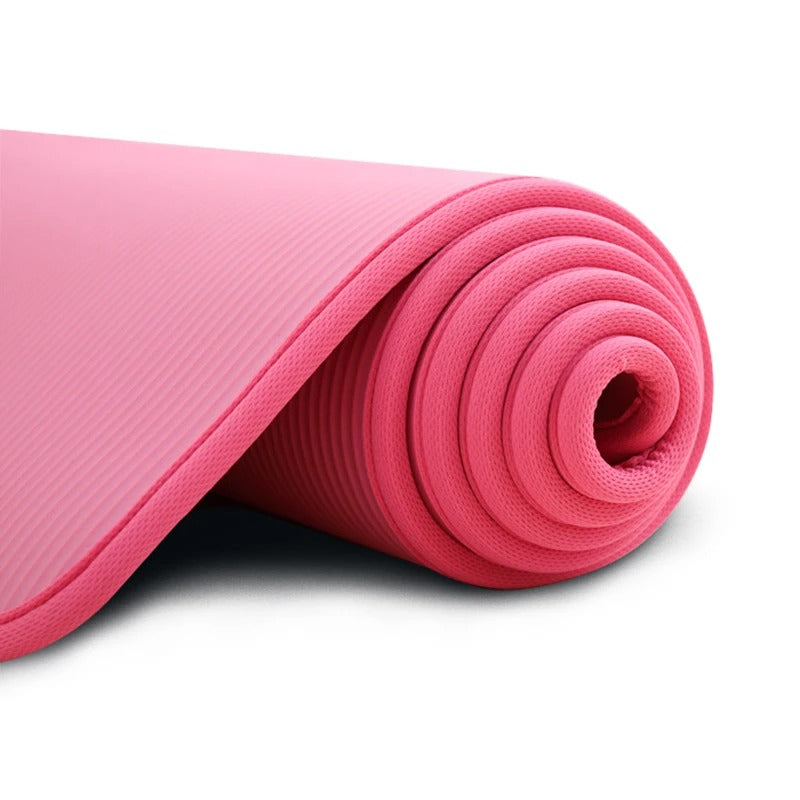 10mm Yoga Mat Non-Slip Exercise Mat With Carry Strap