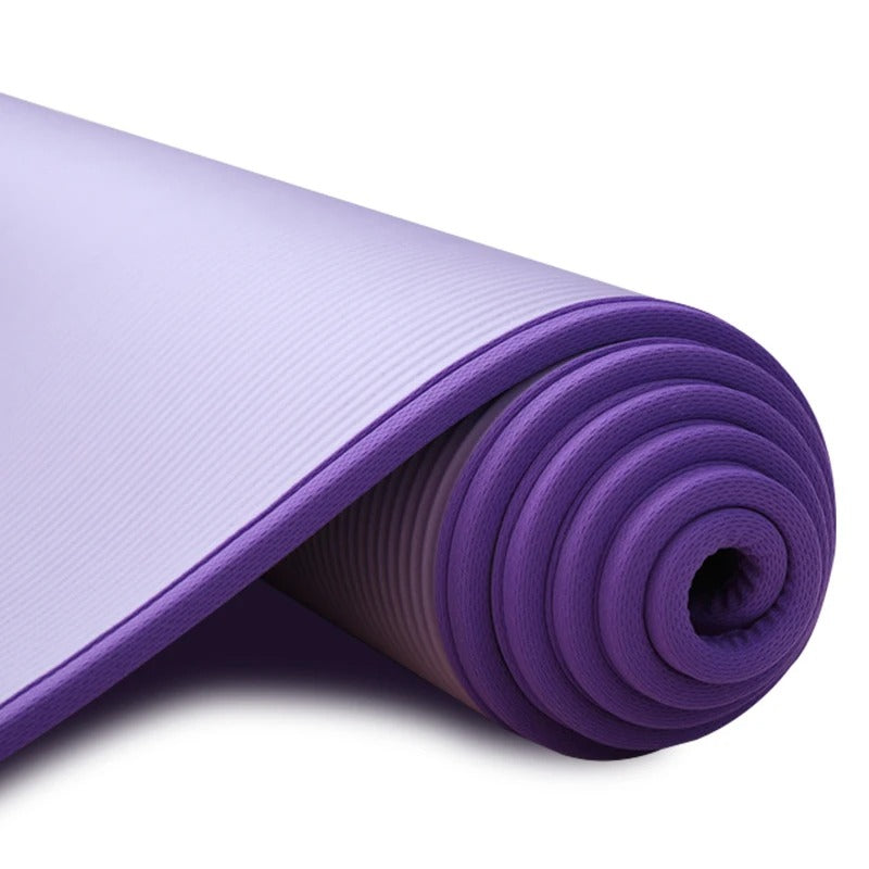 10mm Yoga Mat Non-Slip Exercise Mat With Carry Strap
