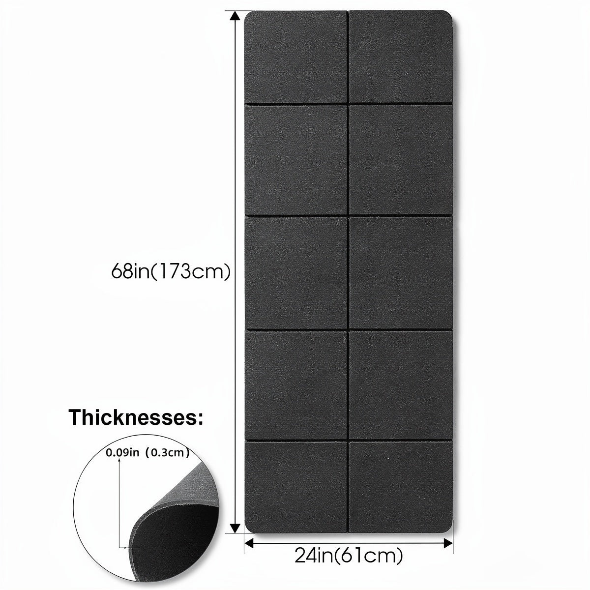 3mm EVA Yoga Mat Non-Slip Foam Fitness Mat