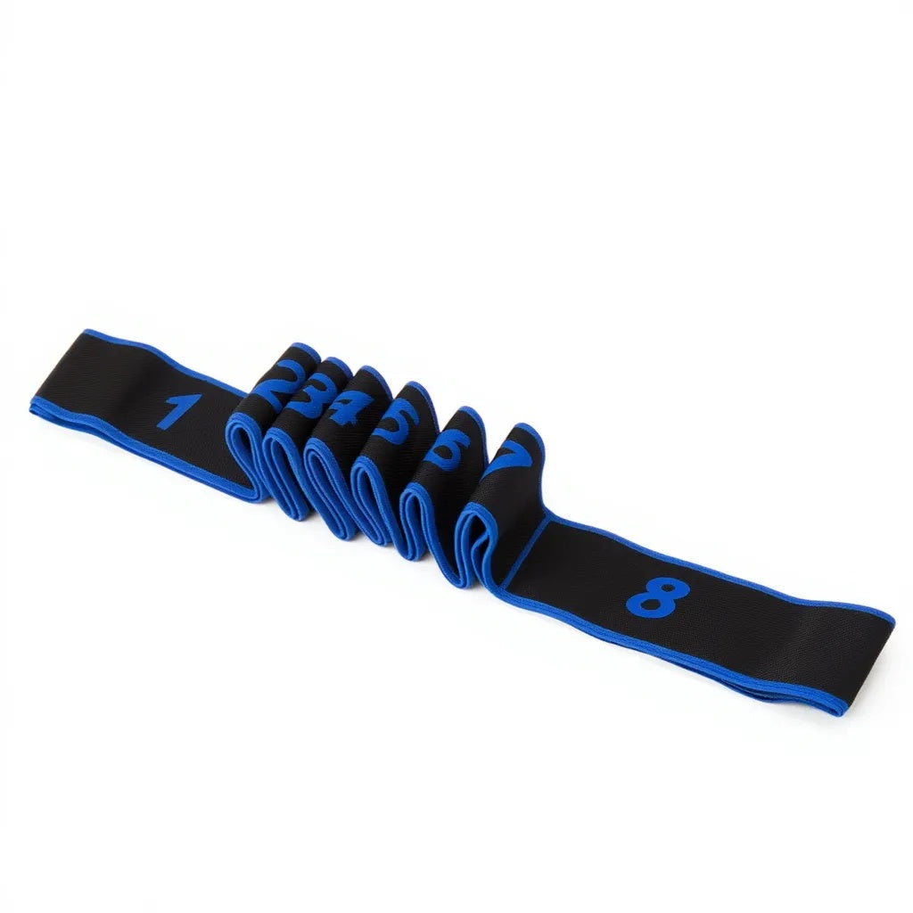 8 Section Stretch Band Yoga Pilates Fitness Training