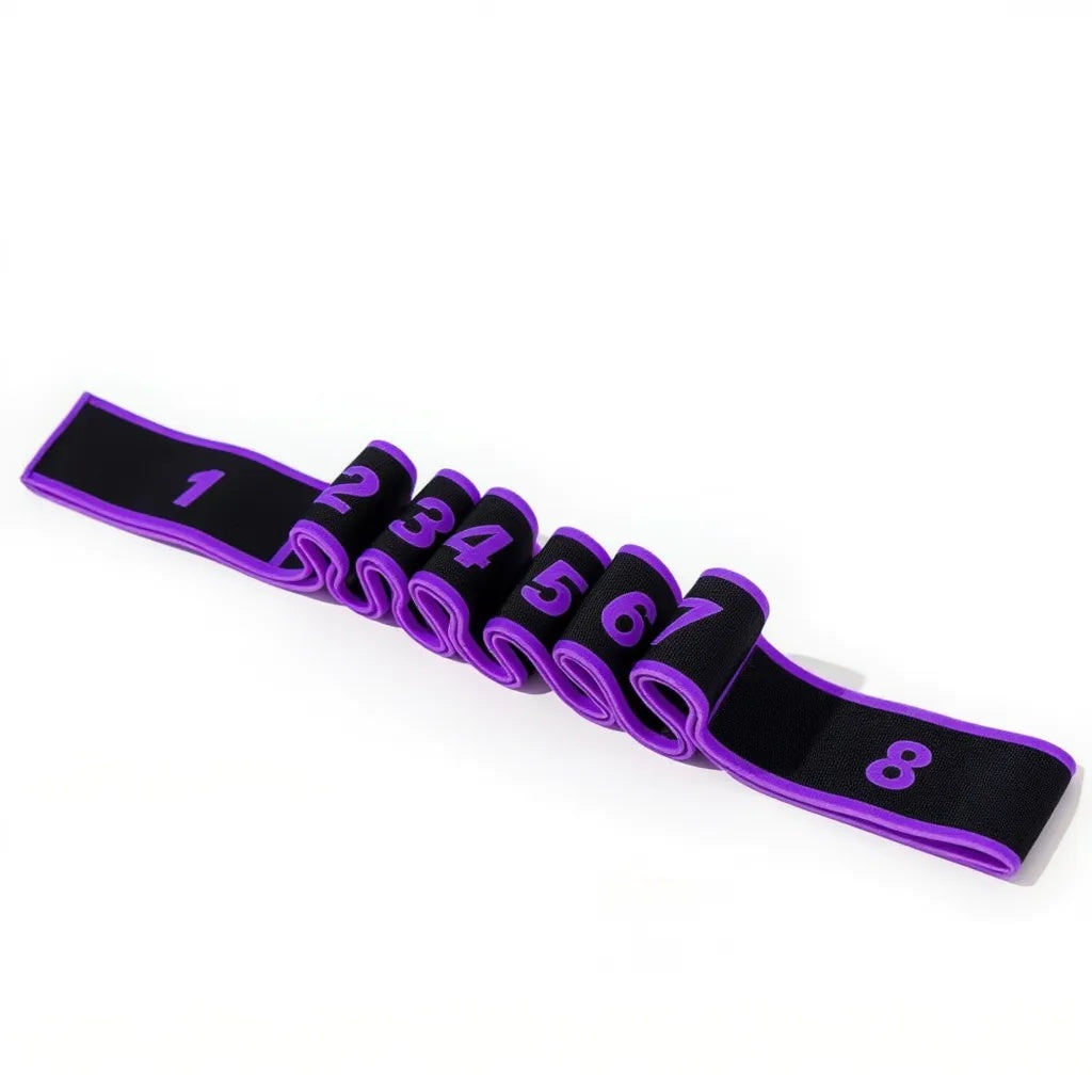 8 Section Stretch Band Yoga Pilates Fitness Training