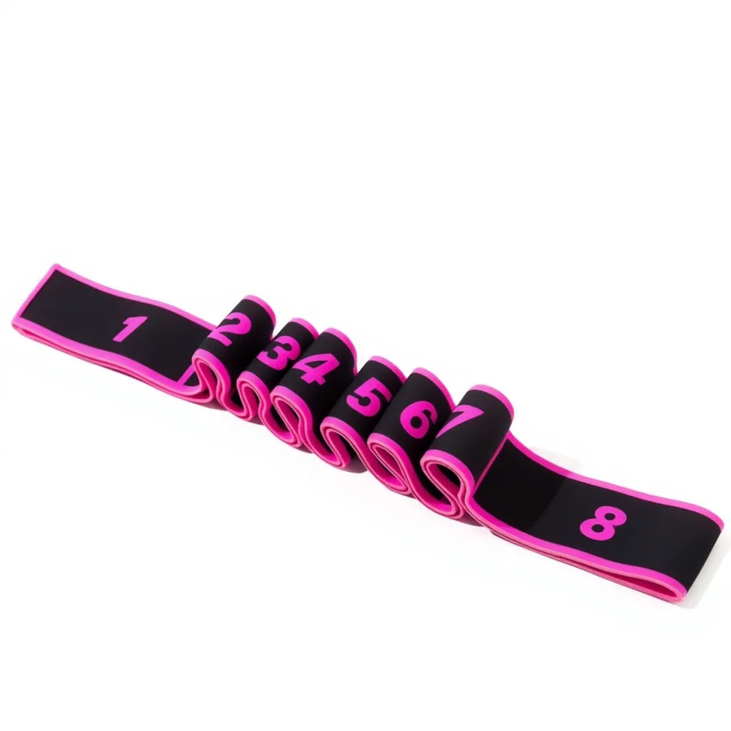 8 Section Stretch Band Yoga Pilates Fitness Training