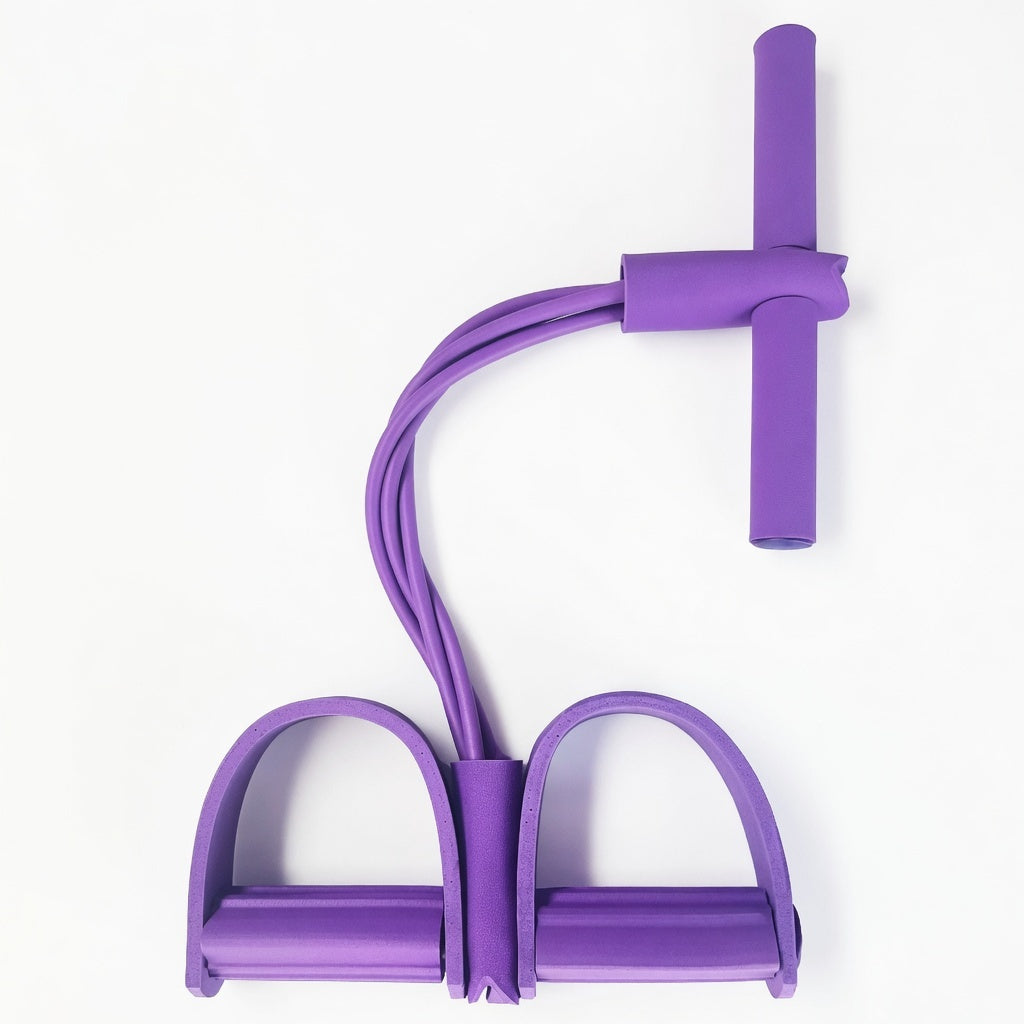 4 Tube Pedal Resistance Band Abdominal Fitness Trainer