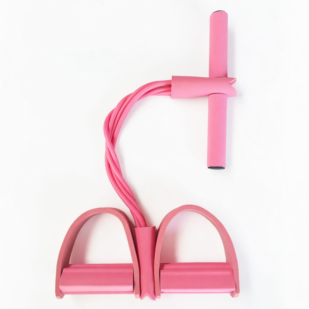 4 Tube Pedal Resistance Band Abdominal Fitness Trainer