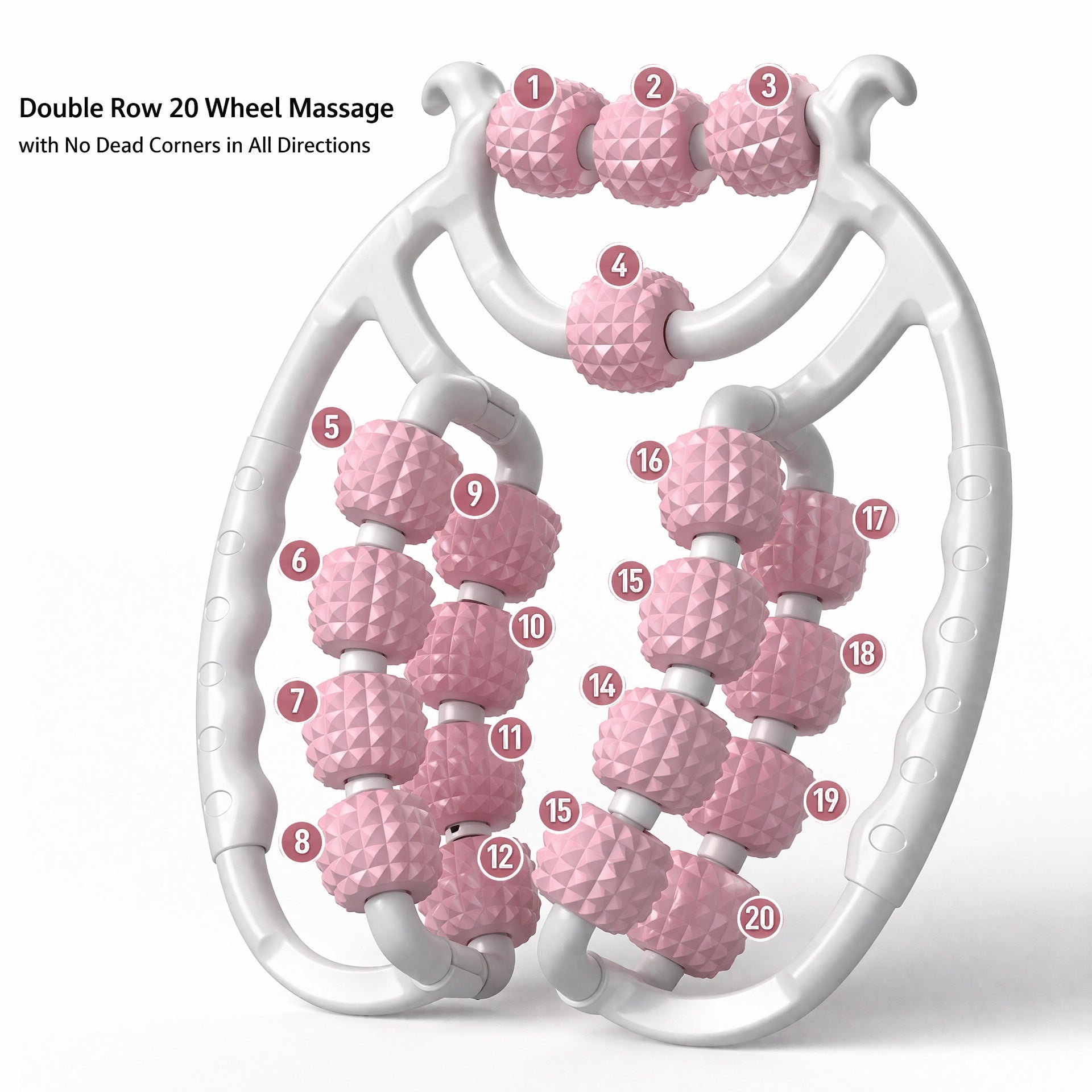 Dual Ring Leg Clamper With 20 Rollers Thigh & Kegel Exerciser